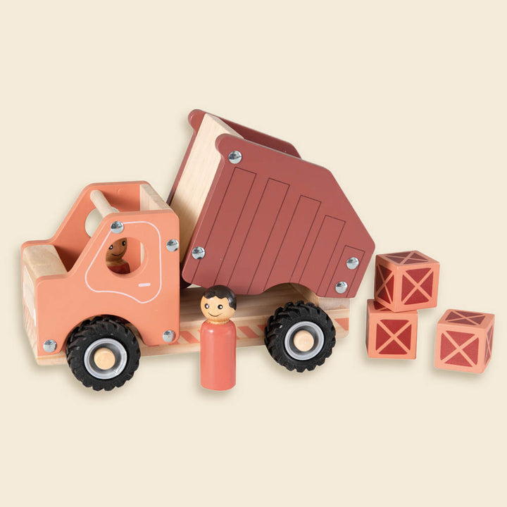 Grand camion benne en bois