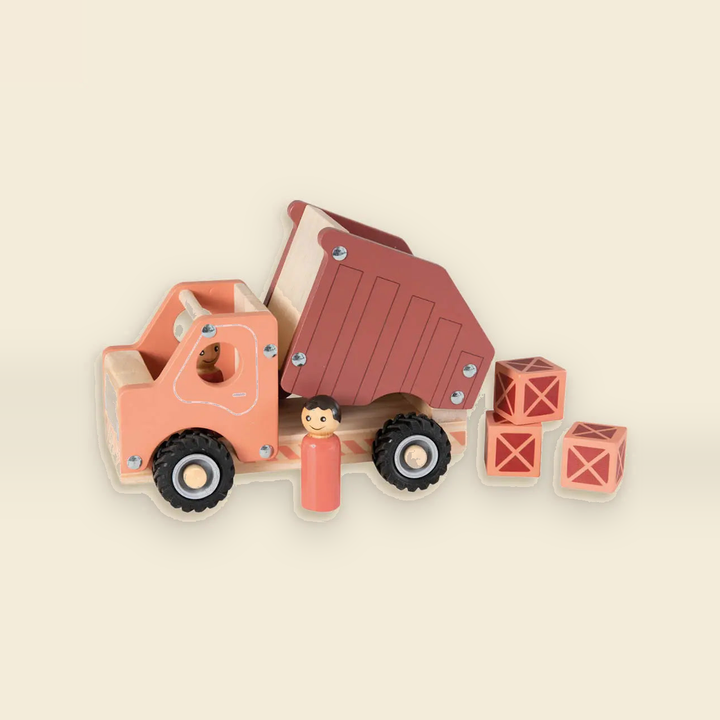 Grand camion benne en bois