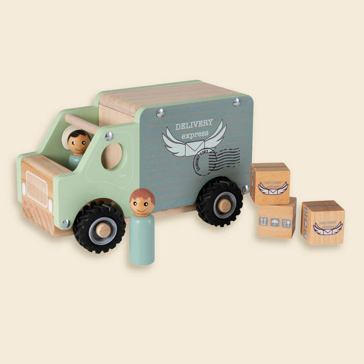 Big wooden delivery truck