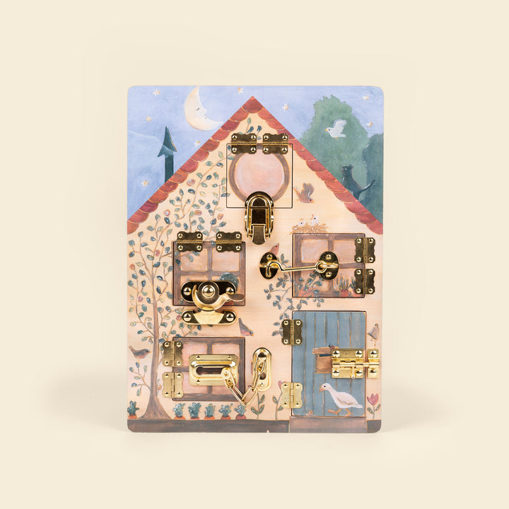 Tableau à serrures maison du lapin