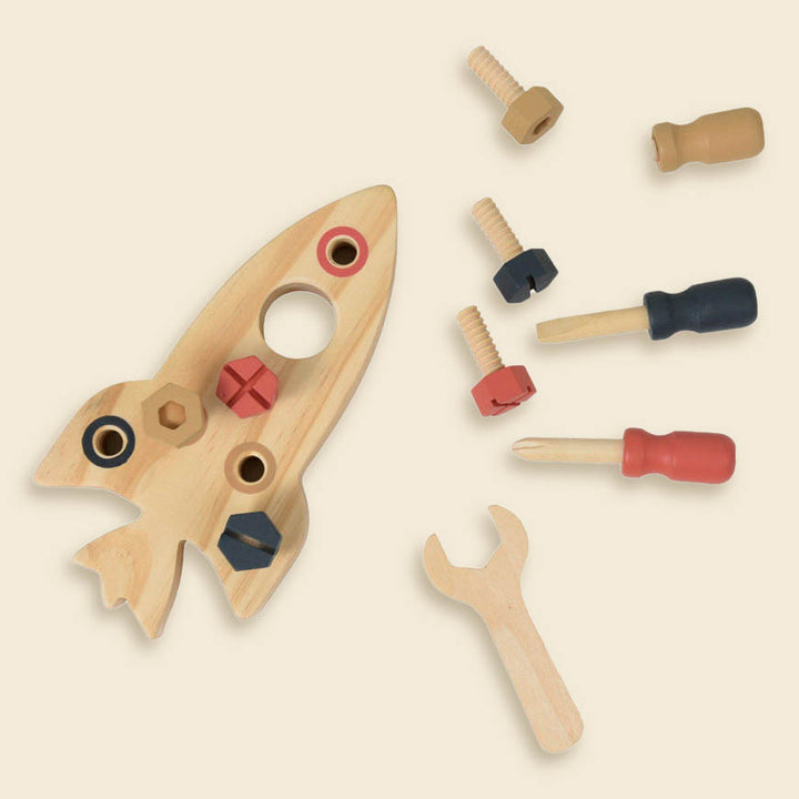 Fusée en bois à assembler