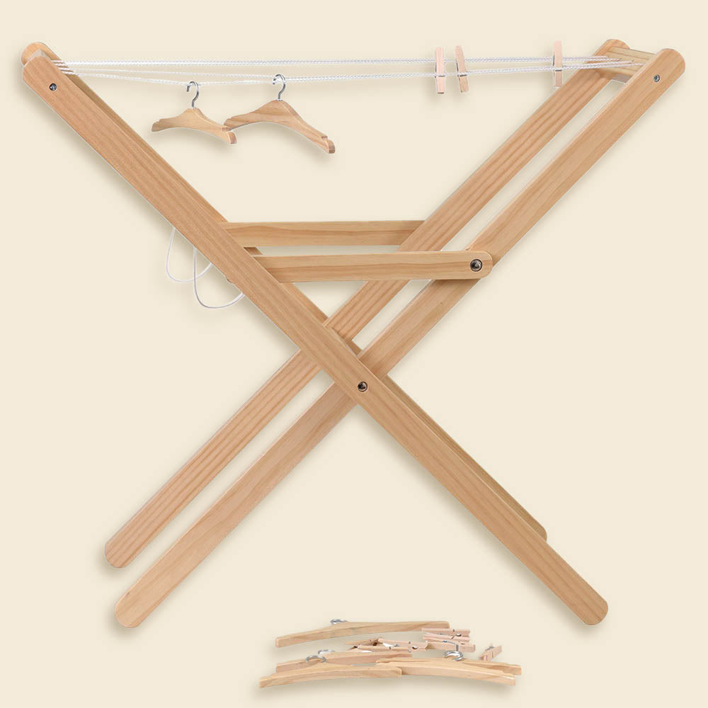 Doll clothes airer with pegs