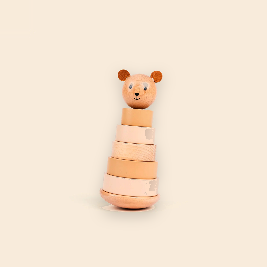 WOODEN PYRAMID BEAR MARCEL