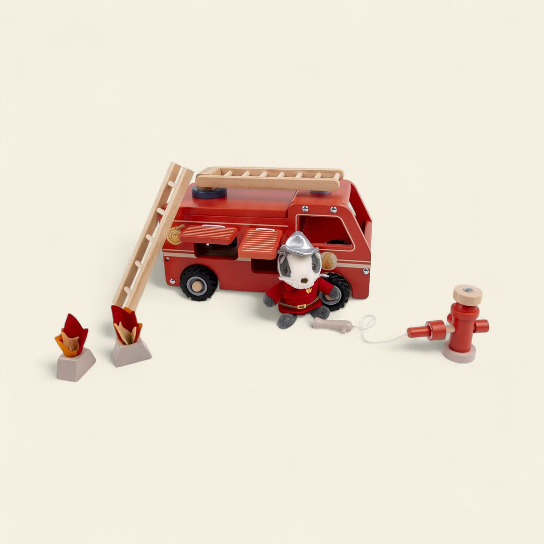 Fire truck with miniature friend (large)