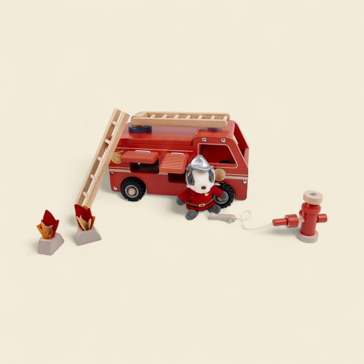 Fire truck with miniature friend (large)