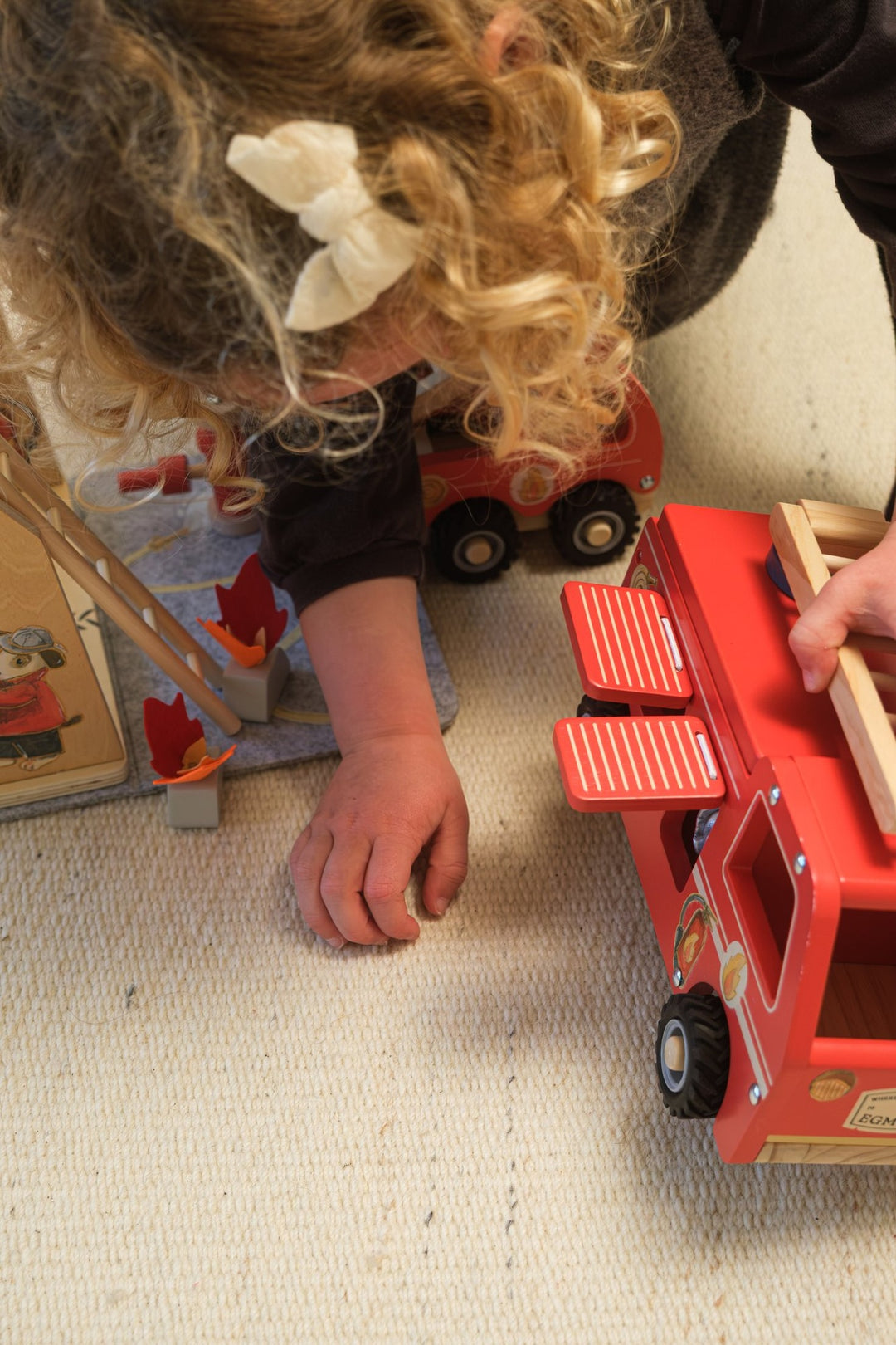Fire truck with miniature friend (large)