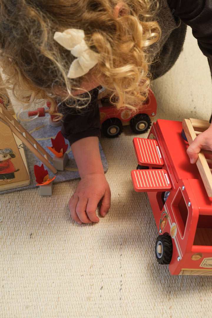 Fire truck with miniature friend (large)