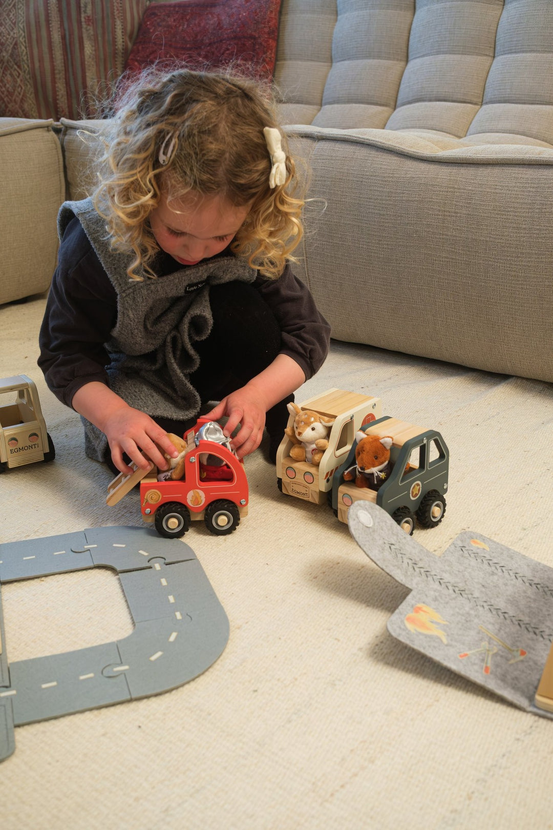 Fire truck with miniature friend (small)
