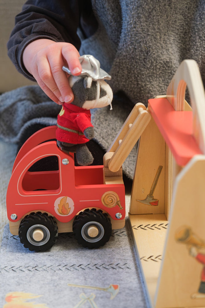 Fire truck with miniature friend (small)