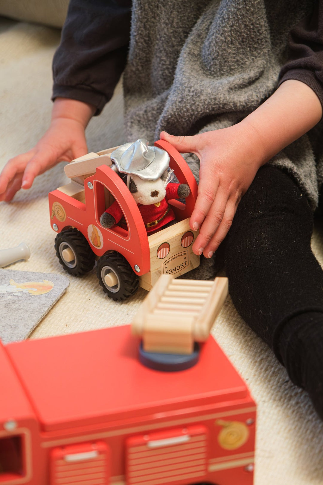 Fire truck with miniature friend (small)