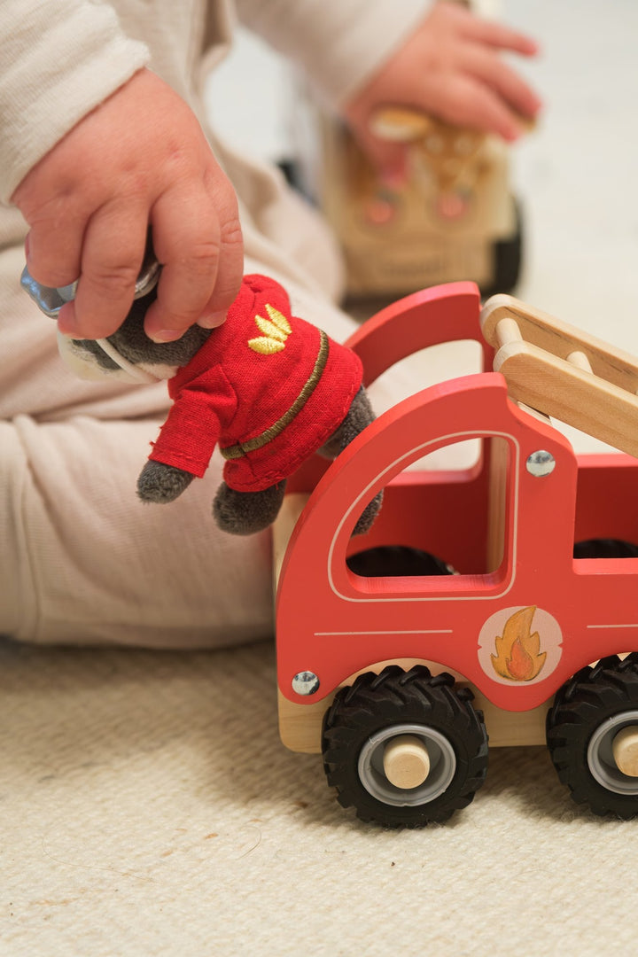 Fire truck with miniature friend (small)