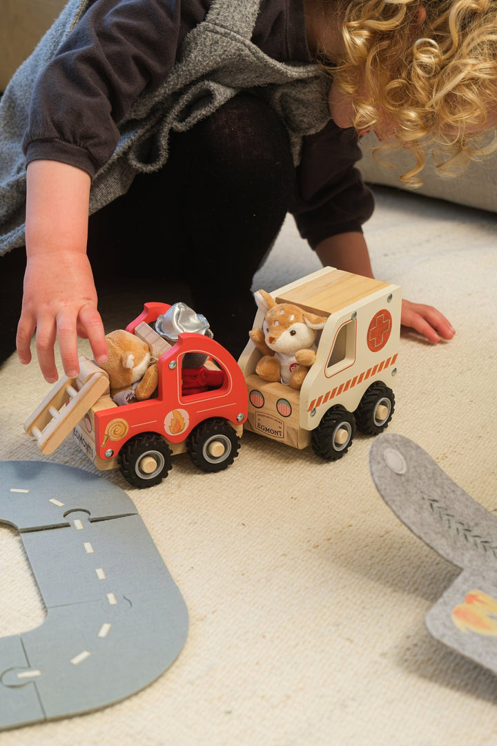 Fire truck with miniature friend (small)