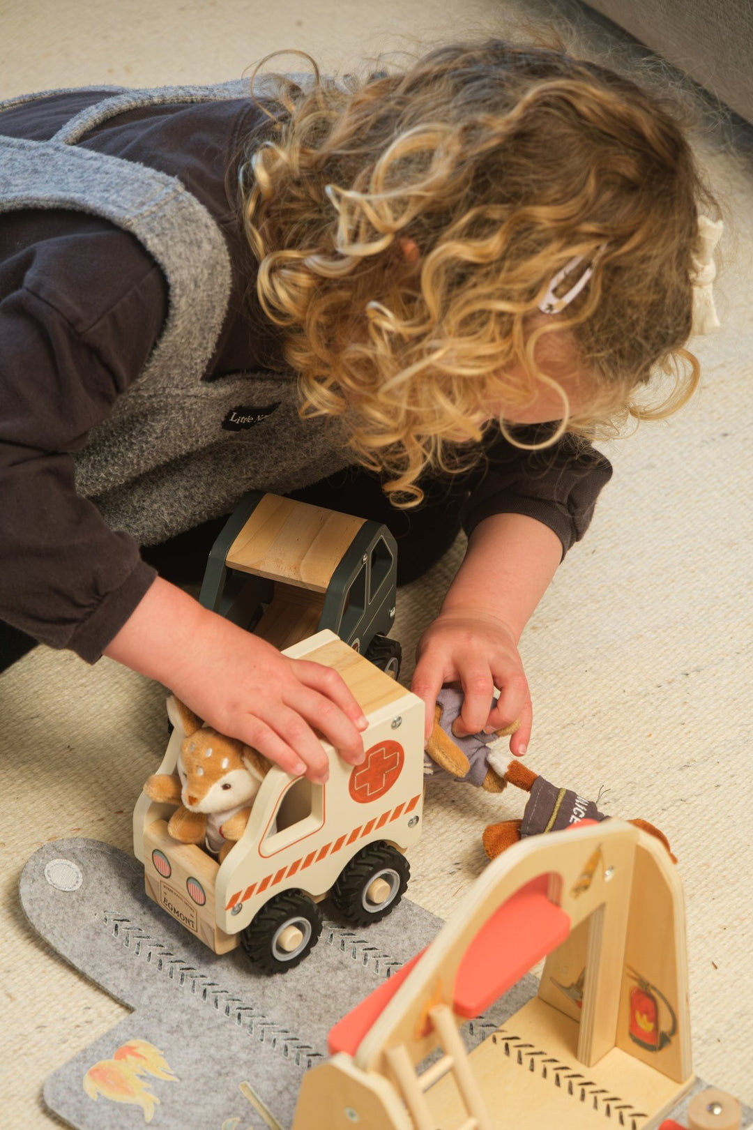 Ambulance with miniature friend
