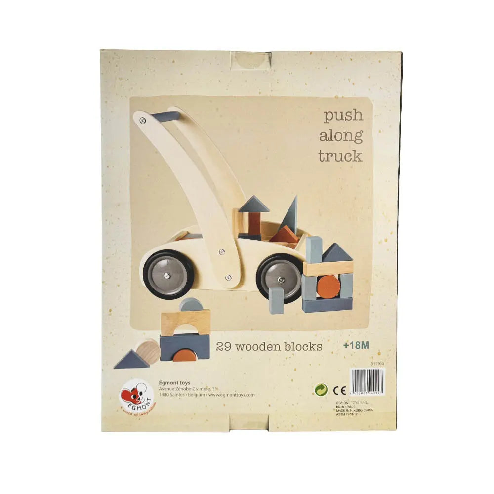 PUSH ALONG TRUCK WITH WOOD