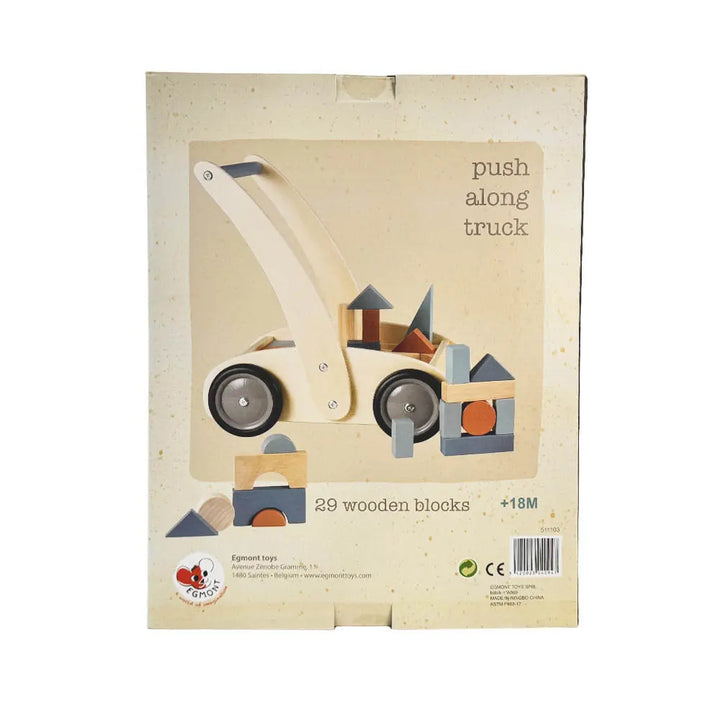 PUSH ALONG TRUCK WITH WOOD