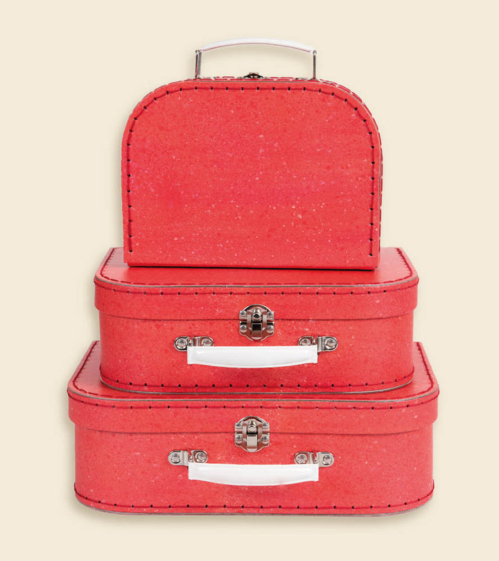 Set de 3 valisettes rouges