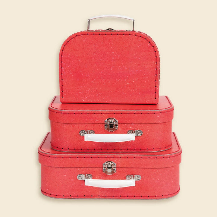 Set de 3 valisettes rouges