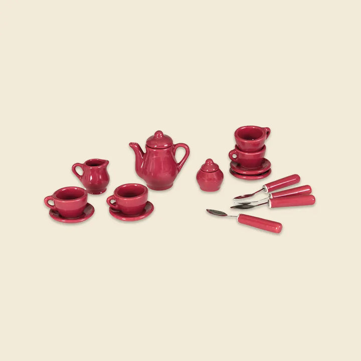 Cherry mini porcelain tea set