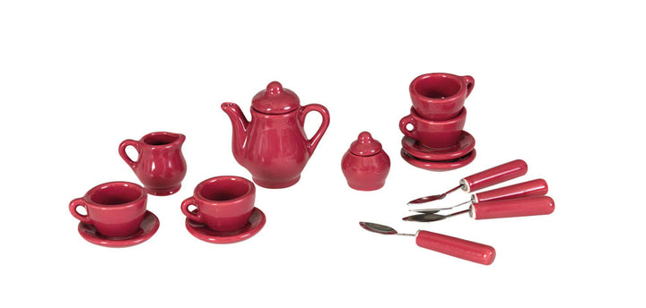 MINI PORCELAIN TEA SET CHERRY