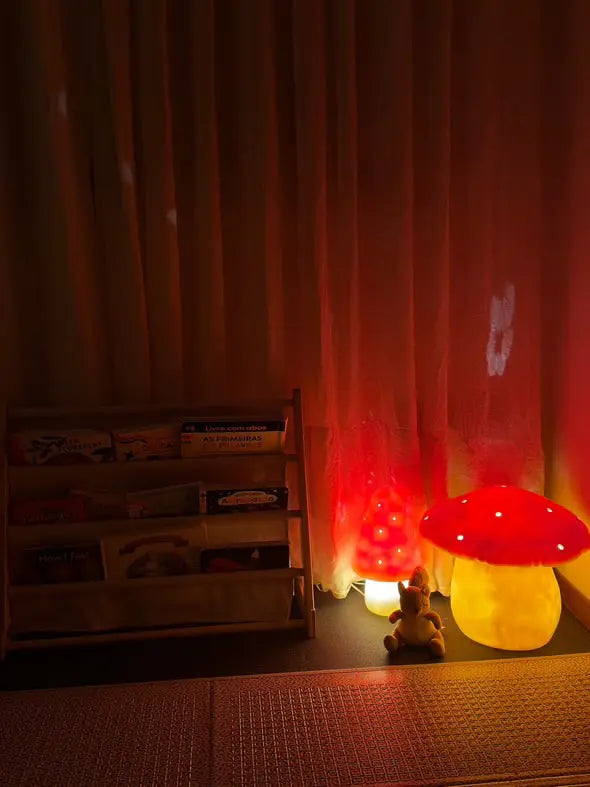 LAMP SMALL MUSHROOM RED