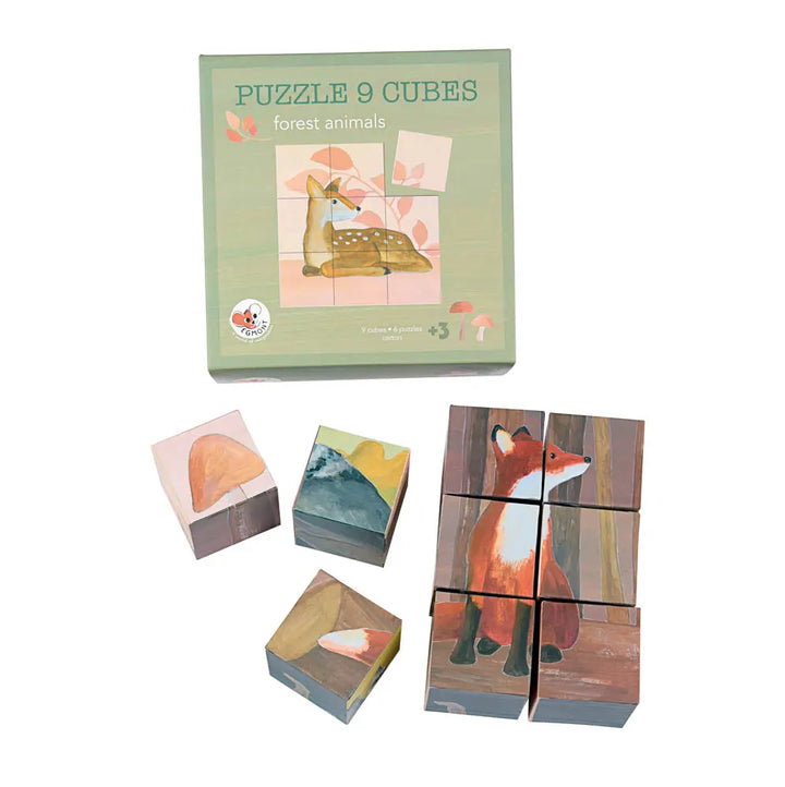 PUZZLE CUBES 9 PC FOREST