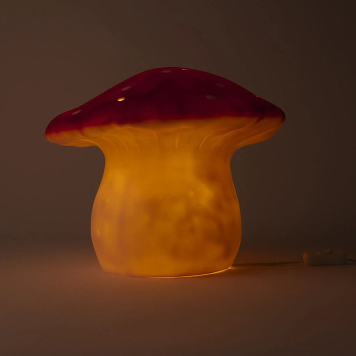 LAMP LARGE MUSHROOM RED BRICK