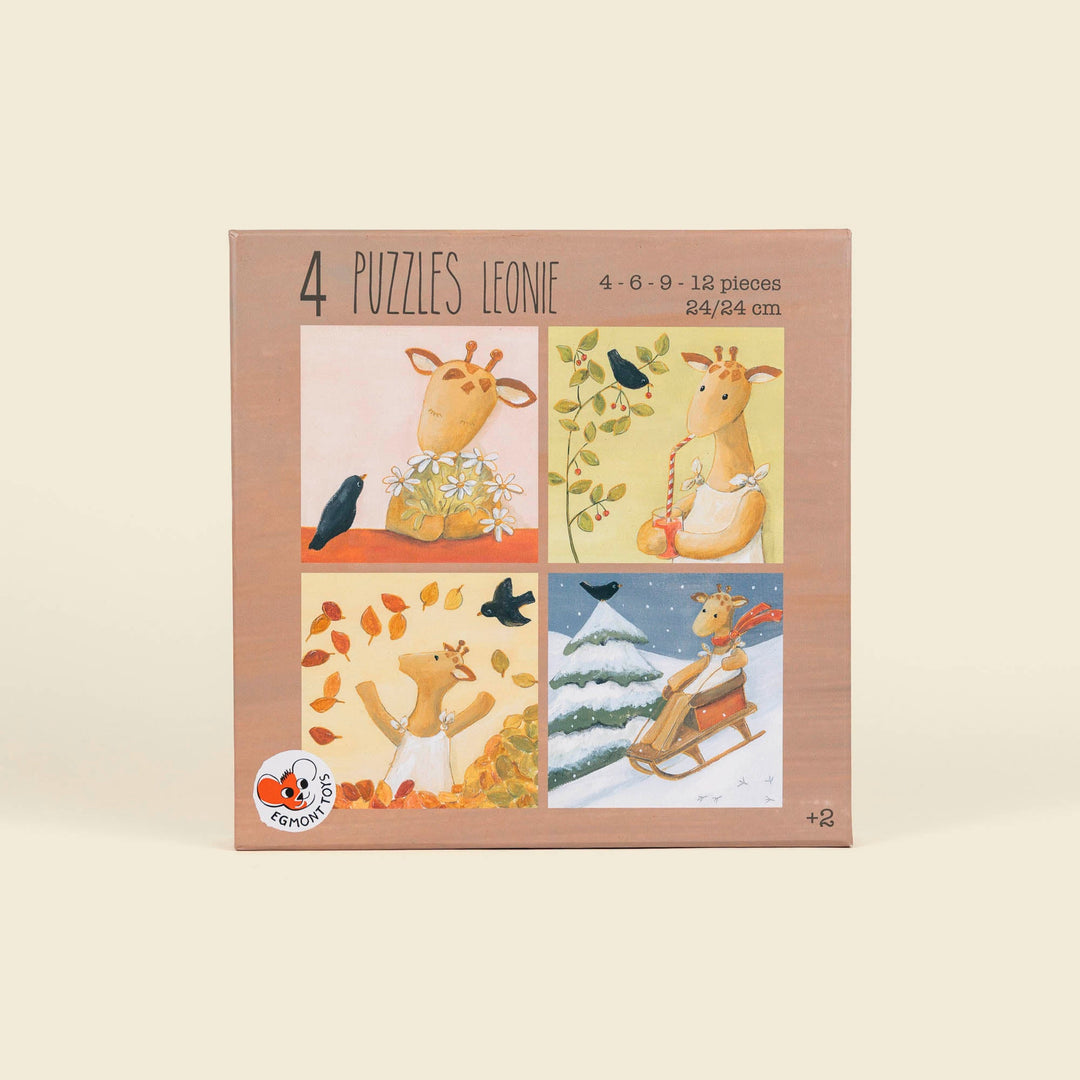 Leonie the Giraffe Seasonal Puzzles (Set of 4)