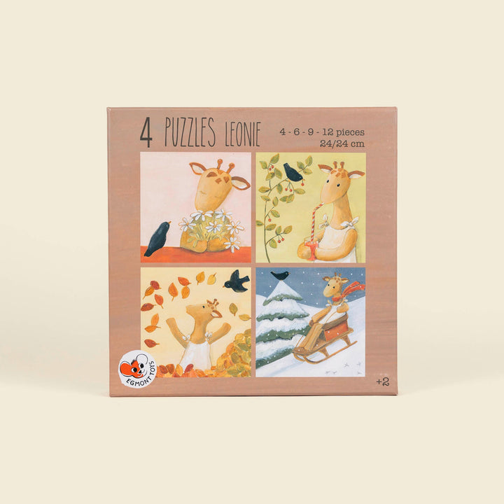 Leonie the Giraffe Seasonal Puzzles (Set of 4)