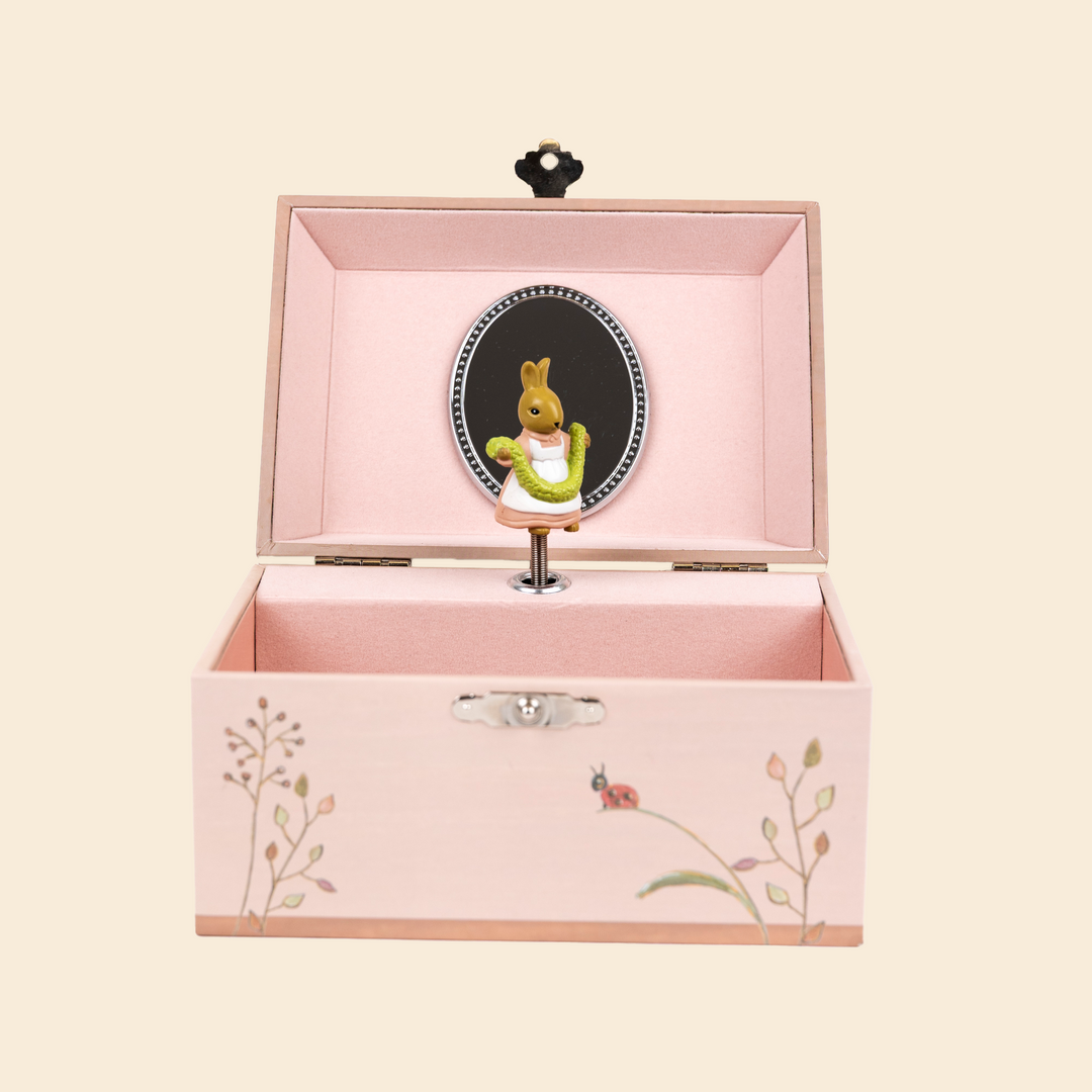 MUSICAL JEWELRY BOX RABBIT & LADYBUG