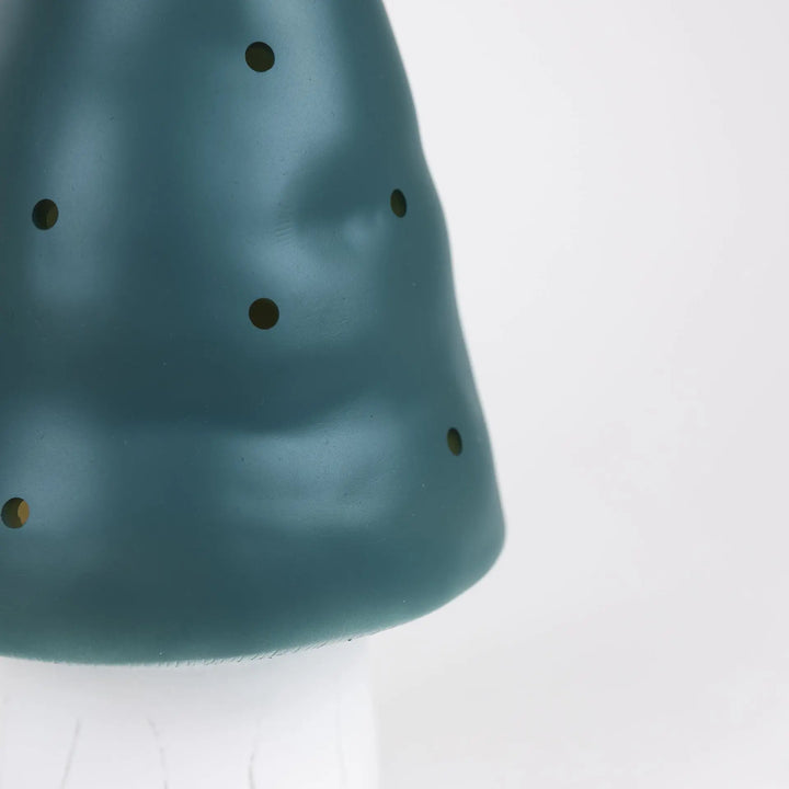 LAMP SMALL MUSHROOM NATURAL TEAL