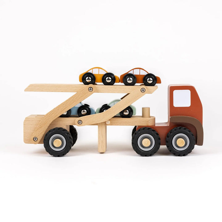 WOODEN CAR TRANSPORT TRUCK
