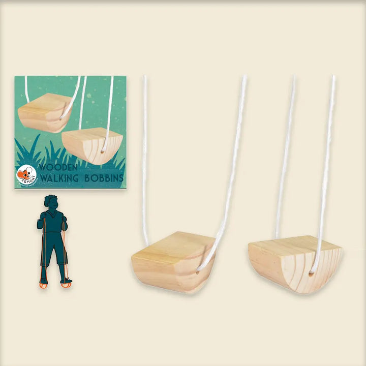 Wooden walking bobbins