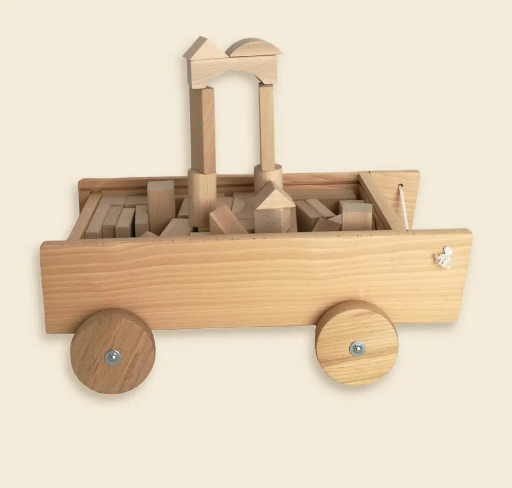 PULL ALONG TRUCK WITH WOOD