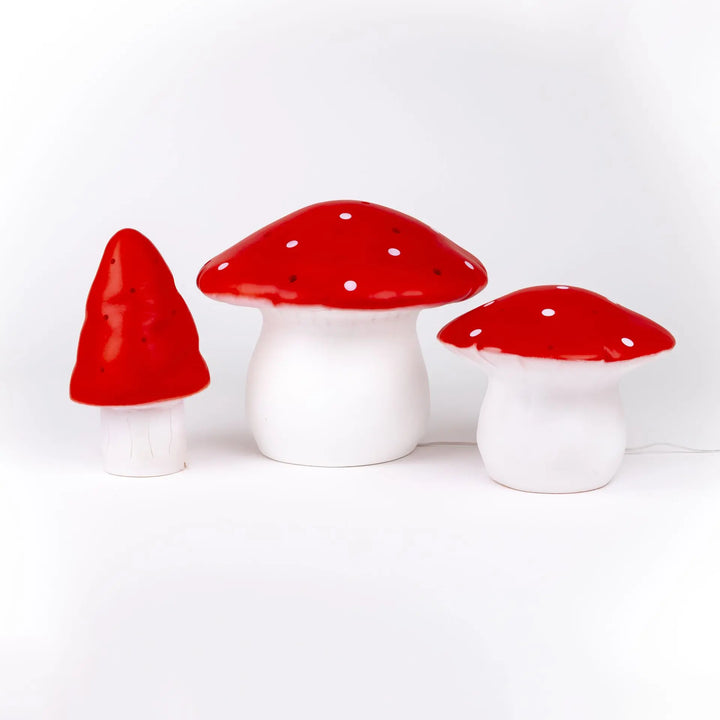 LAMP SMALL MUSHROOM RED