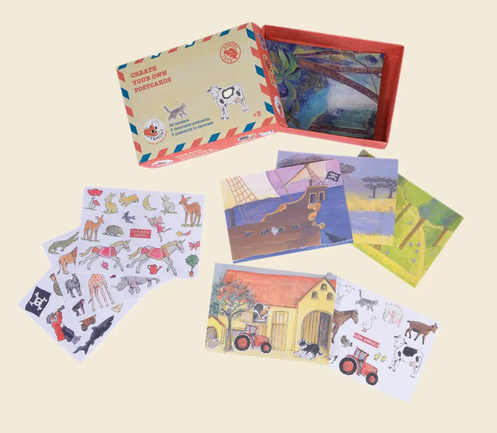 Cartes postales et autocollants animaux
