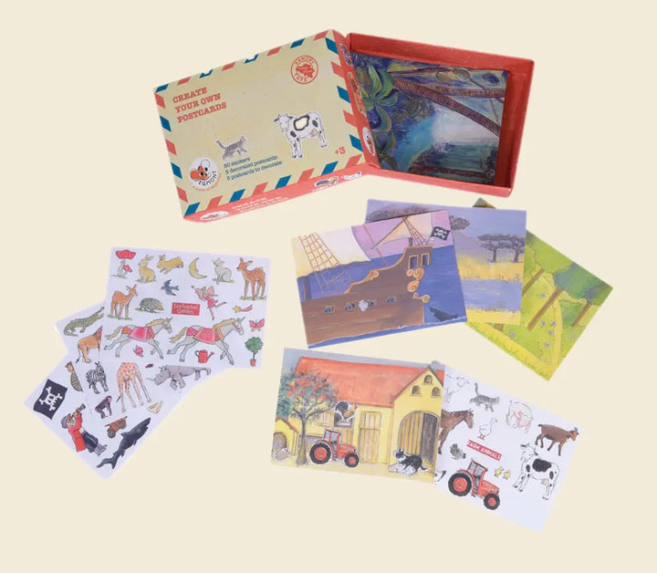 Cartes postales et autocollants animaux