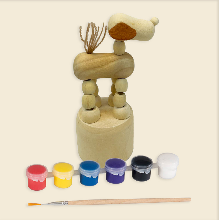WOODEN DOG PUSH-UP TO PAINT