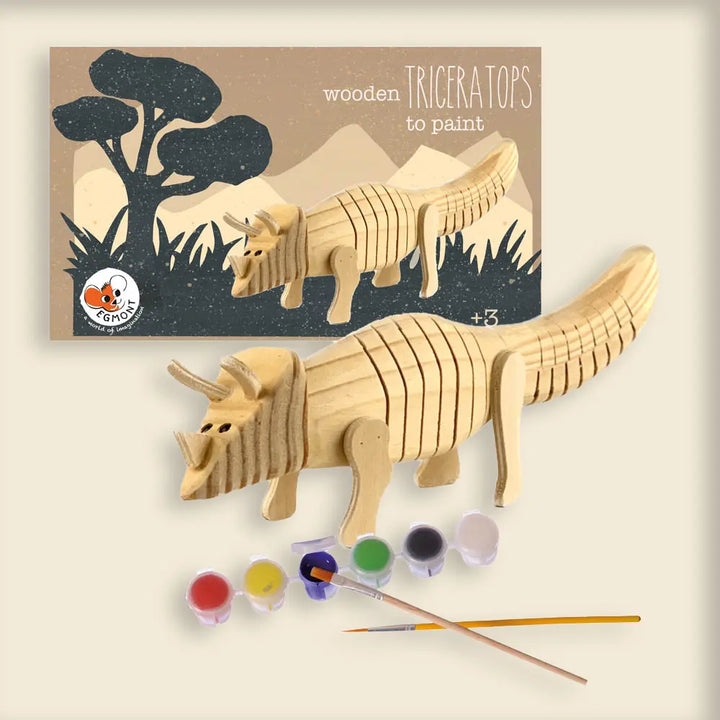 Tricératops en bois à peindre