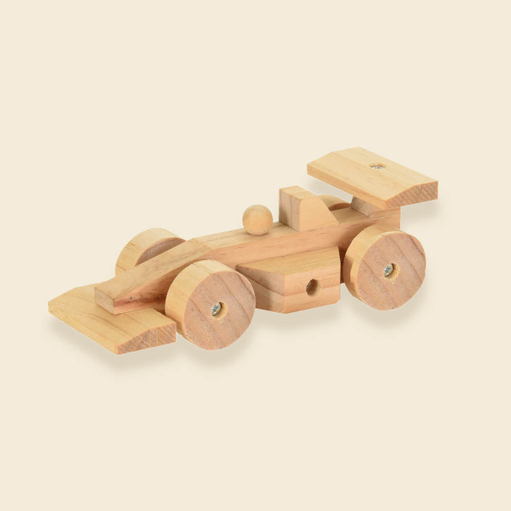 Voiture de course en bois à monter