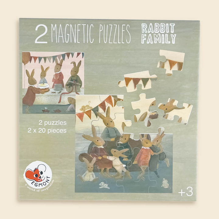 MAGNETIC PUZZLE RABBIT FAMILY