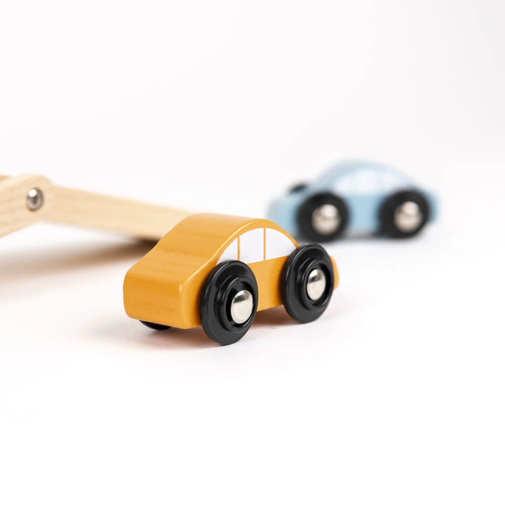 WOODEN CAR TRANSPORT TRUCK