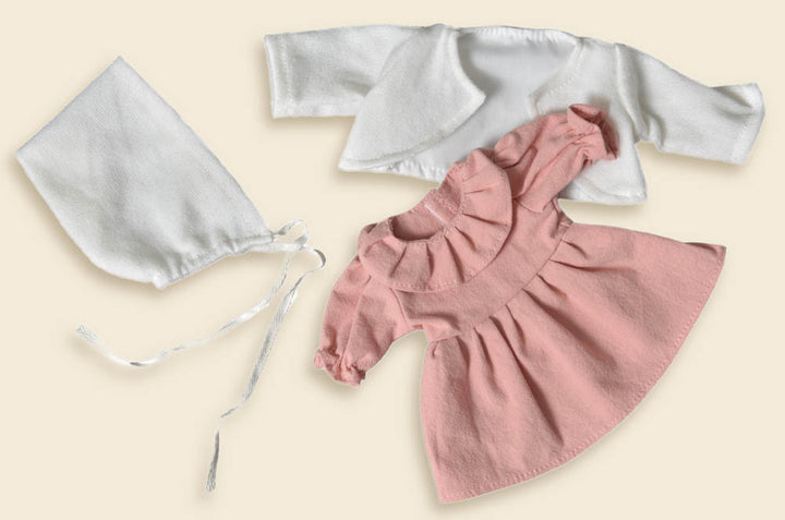 Dusty pink doll outfit