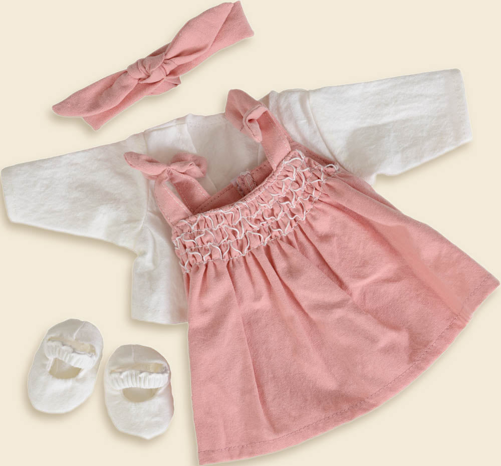 Ensemble chasuble rose pour poupée