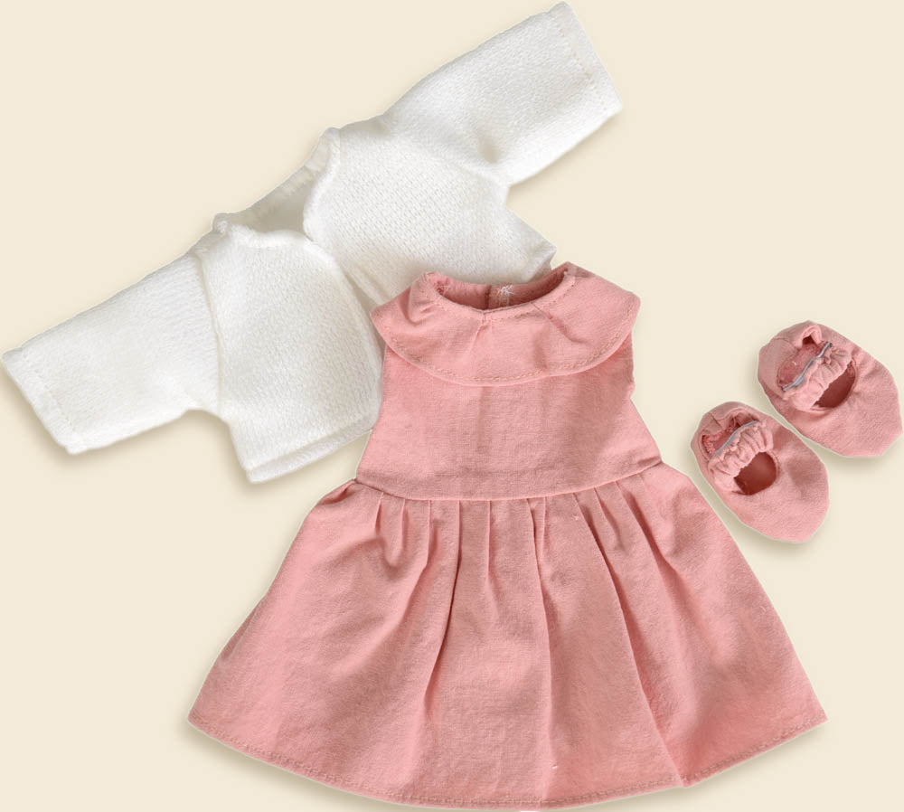 Rose pink doll outfit