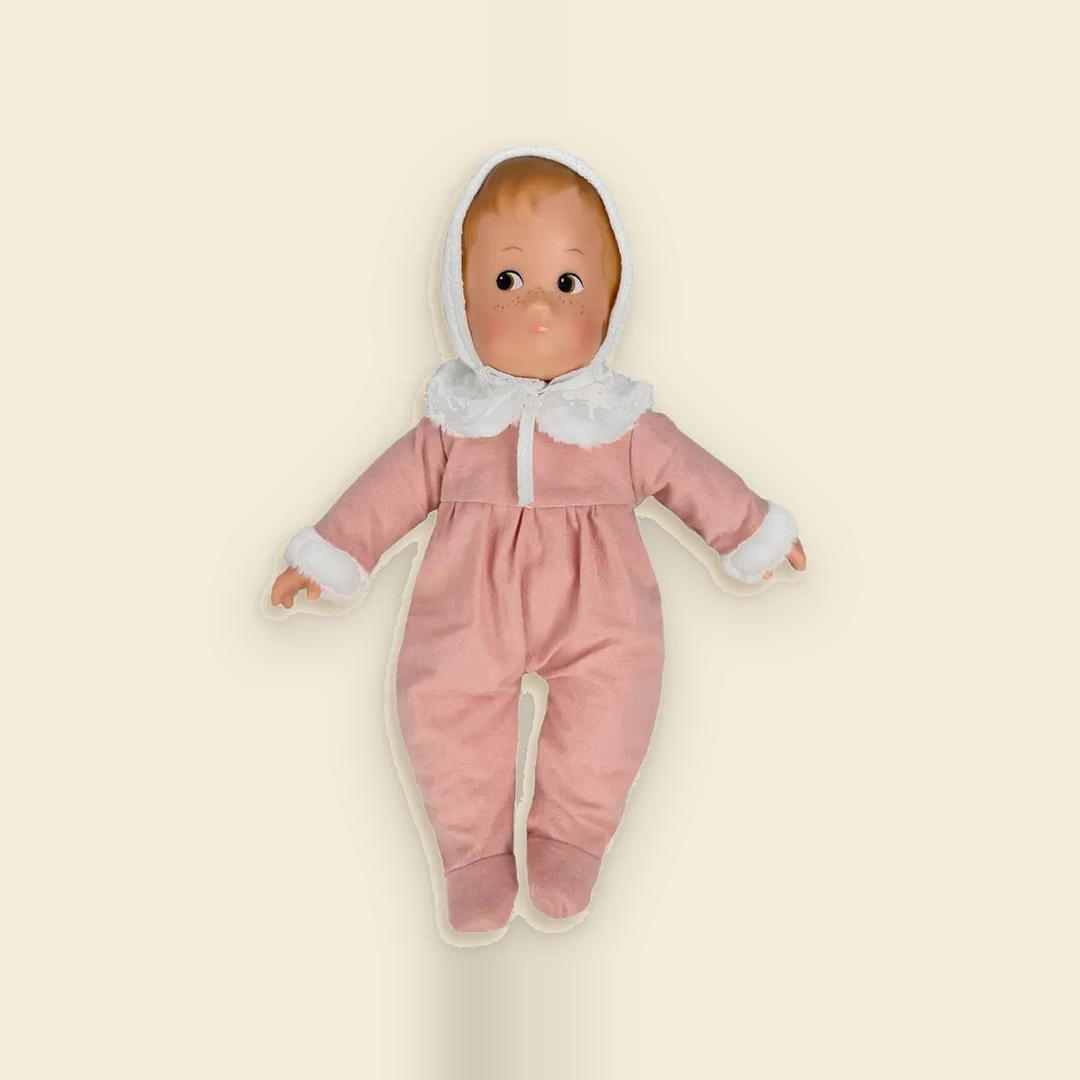 Lucy baby doll in rose romper