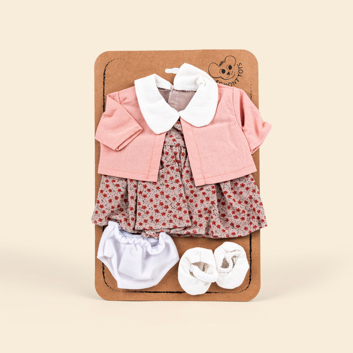 Pink flower doll dress