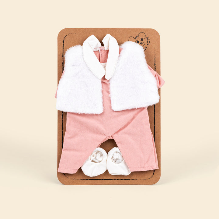 Strawberry doll outfit with white gilet