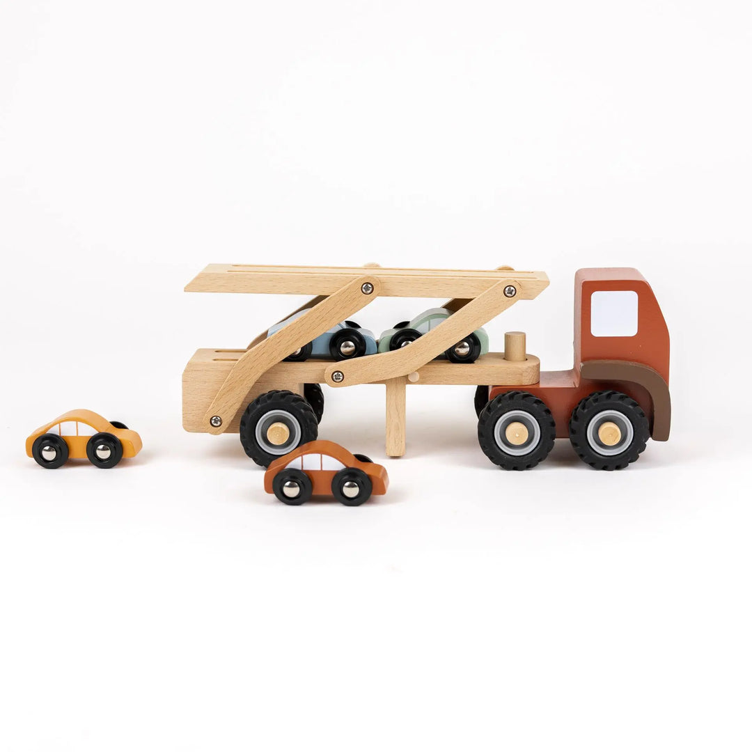 WOODEN CAR TRANSPORT TRUCK
