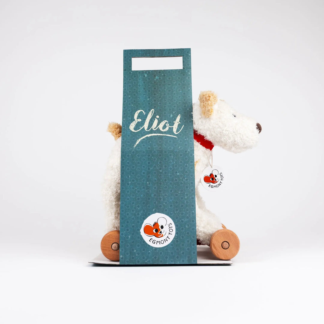 Eliot Pull-Along Dog | Plush & Wood | Egmont Toys