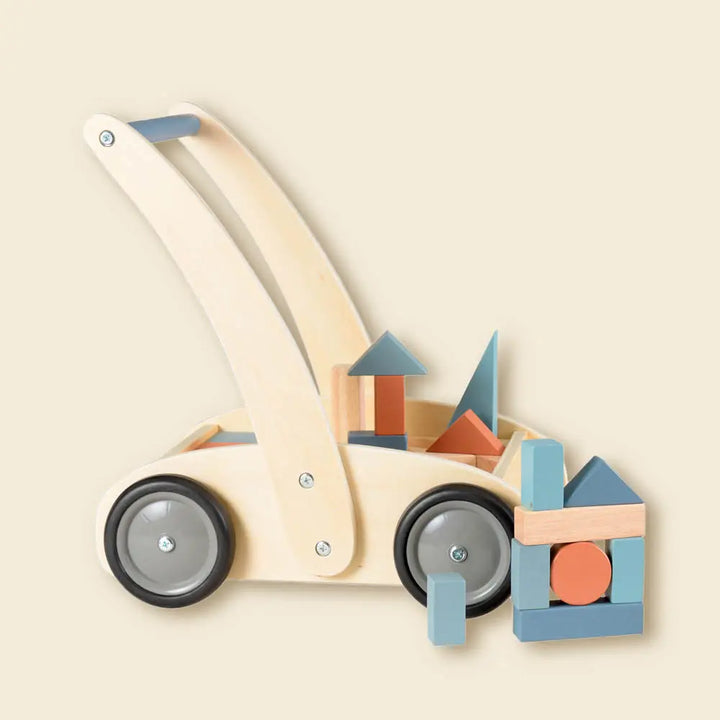 PUSH ALONG TRUCK WITH WOOD